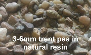 3-6mm trent pea in natural resin
